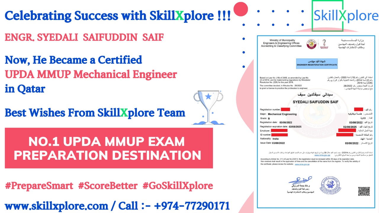 UPDA Qatar Mechanical Exam Questions