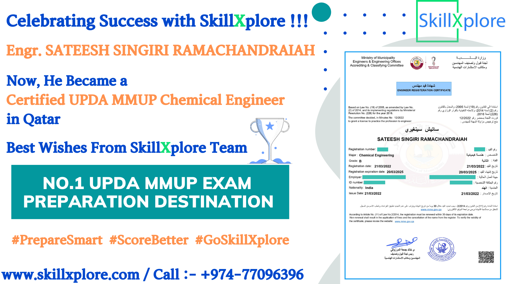 UPDA Chemical Engineering Exam Qatar