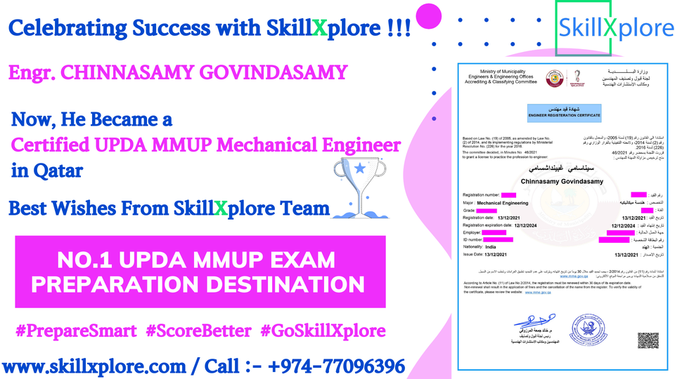 UPDA Qatar Mechanical Exam Questions