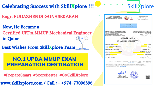 Qatar MMUP Exam For Mechanical Engineers