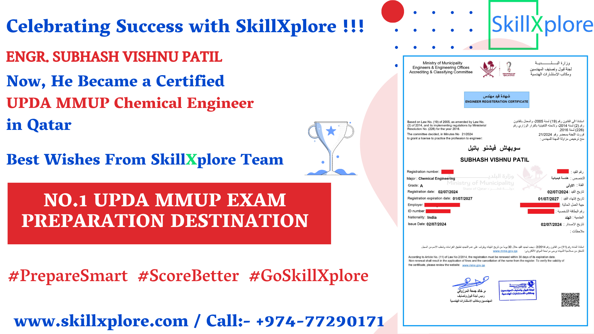 UPDA MMUP Chemical Exam Training Qatar